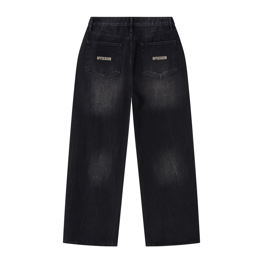 Men's Vintage Wash Wide Leg Jeans