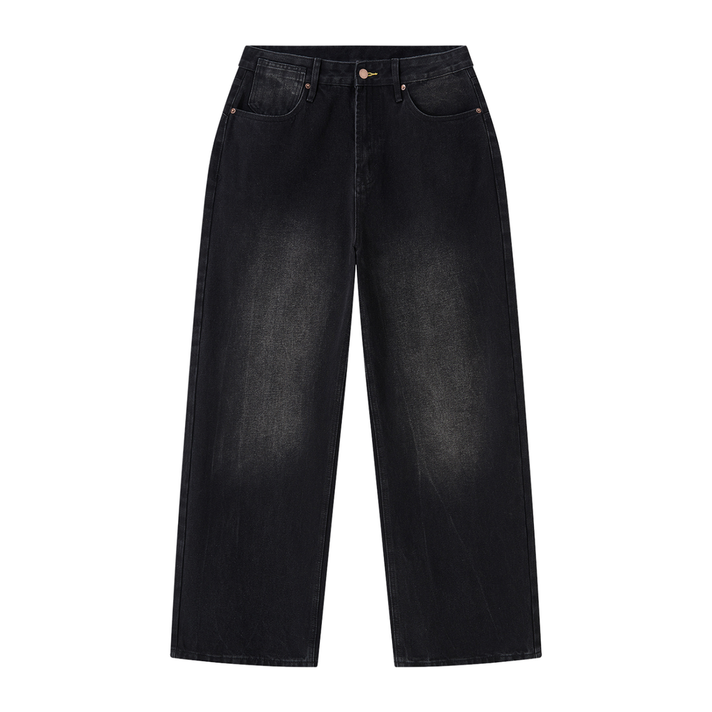 Men's Vintage Wash Wide Leg Jeans